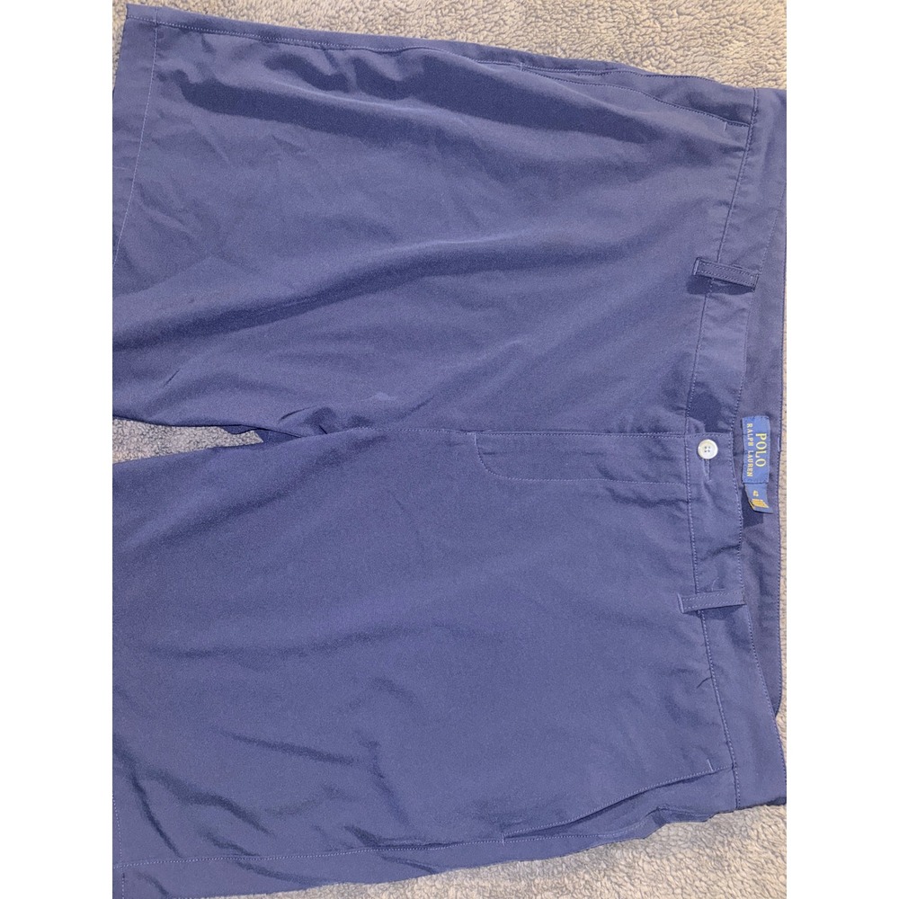Polo Ralph Lauren Mens Golf Shorts Navy Blue Performance Flat Front Size 42